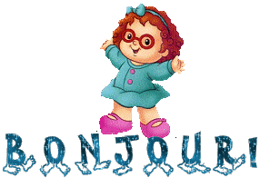 Gif bonjour fille